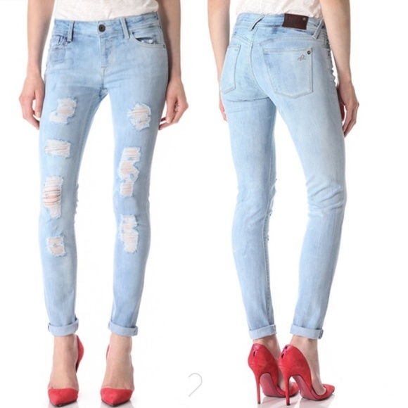 DL1961 Amanda Frenzy Distressed Skinny Jeans - Picture 2 of 12